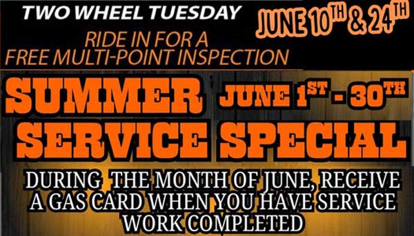 Receive a gas card when you have service work completed !